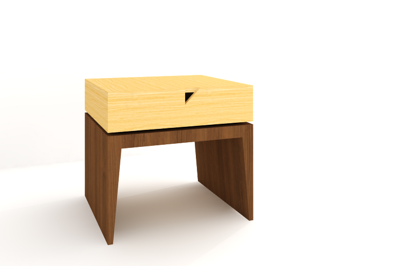 Modern Wood End Table With Drawer | Labra Design+Build