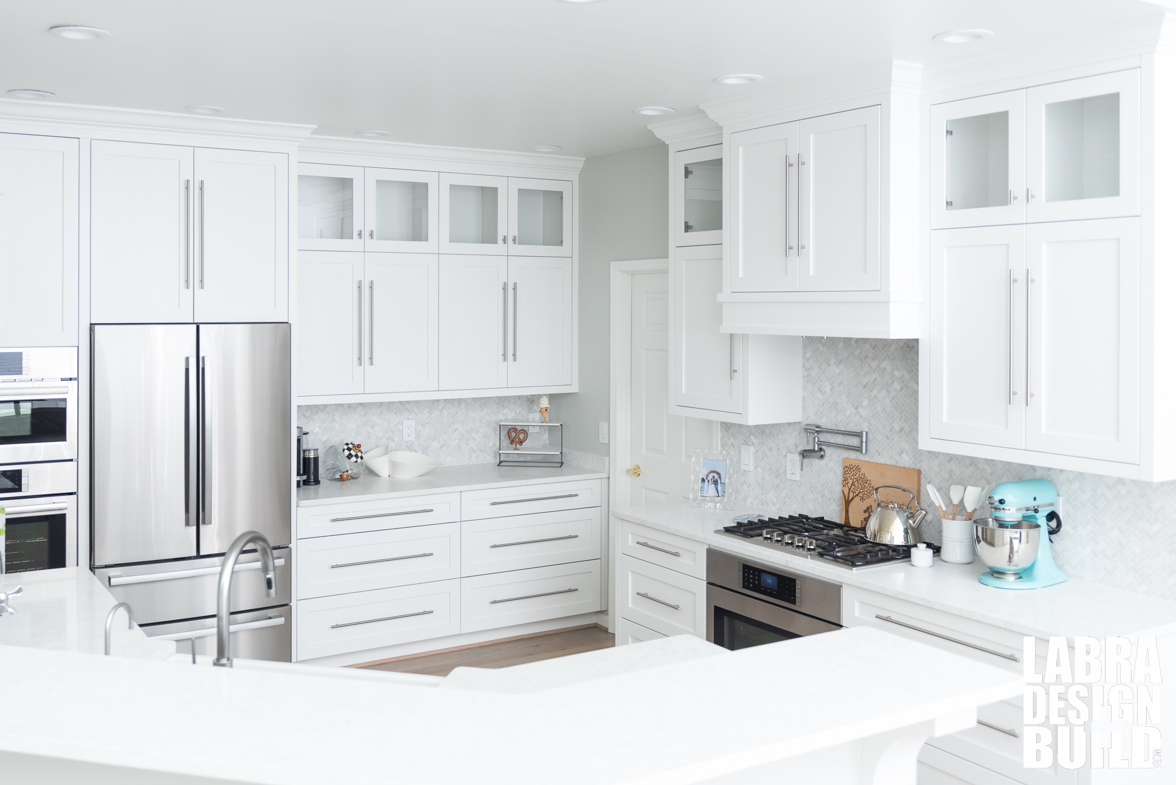 Luxury Home Interior Boasts Amazing White Kitchen With Custom