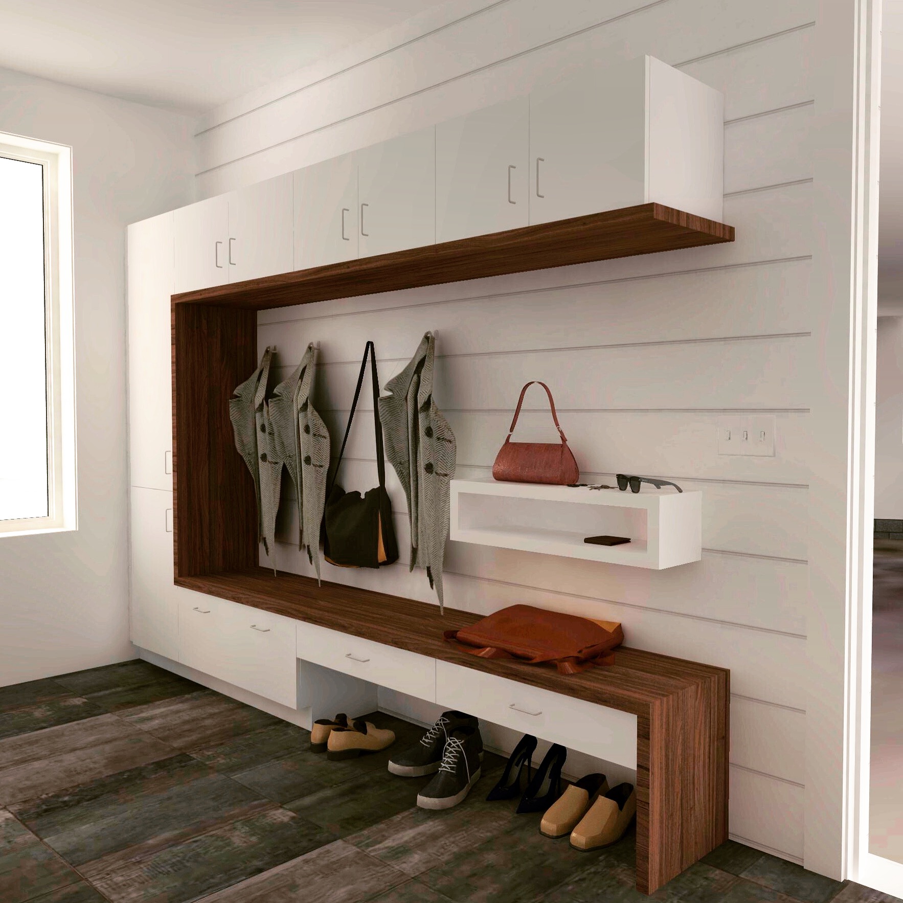 modern mudroom lockers design